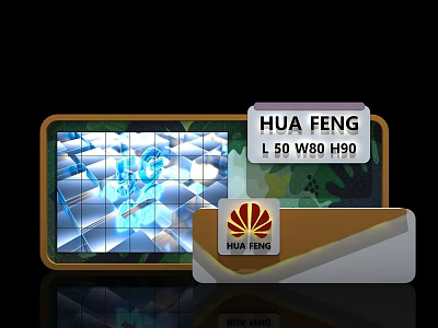 HUA FENG Display Device With L 50 W80 H90 And HUAWEI Logo Design 3d model