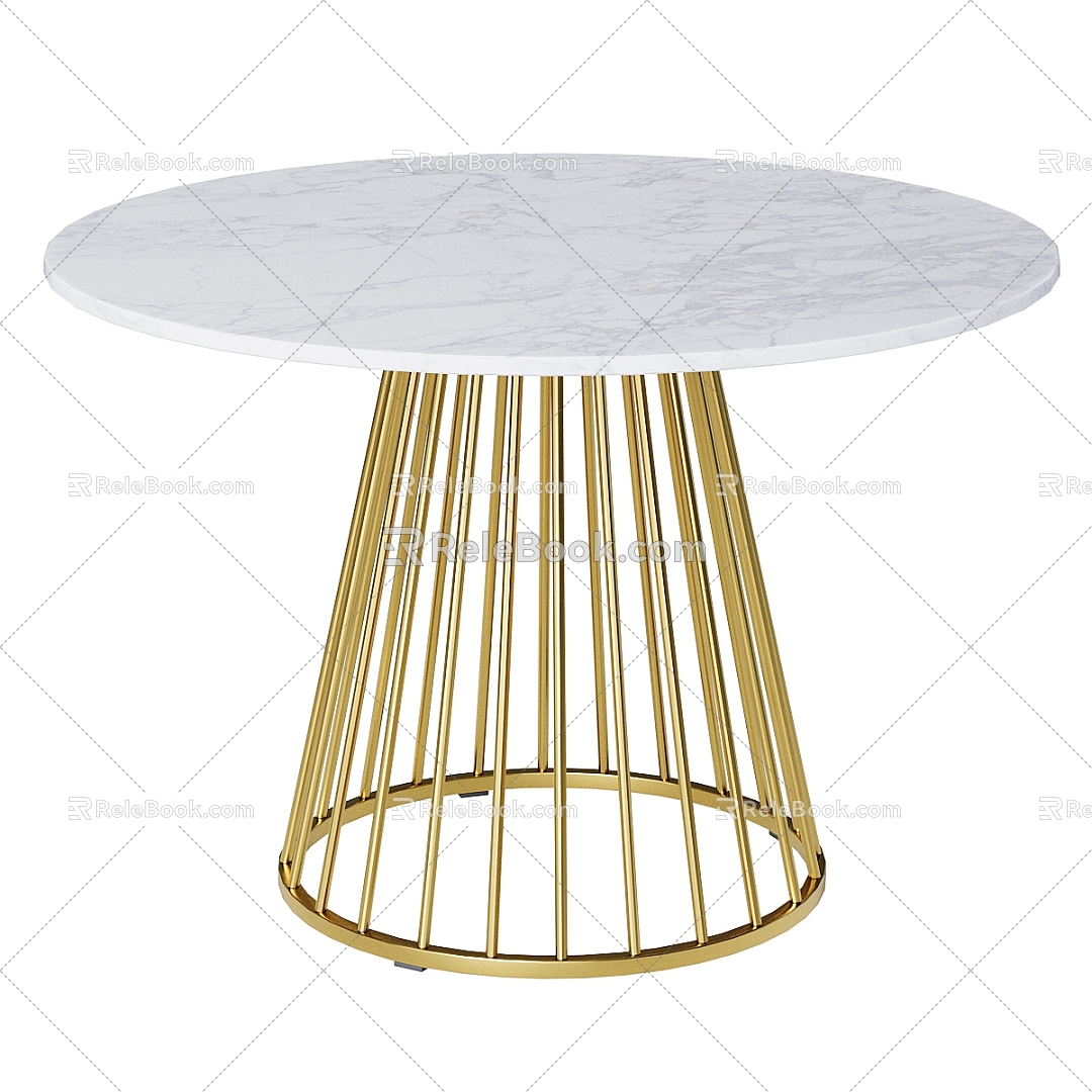 Modern Simple Light Luxury Dining Table 3d model