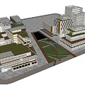 Modern Office Complex With Multiple Buildings Green Landscaping And Contemporary Design
