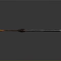 Mythical Glowing Sword with Blue Luminous Brown Purple Hilt Large Blade and Reflective Surface