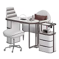 Modern Nail Salon Interior With Manicure Table Comfortable Chair And Nail Polish Rack