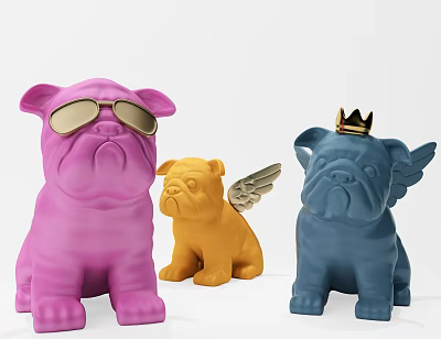 Modern Ornaments Puppy Bulldog Ornaments 3d model Modern Ornaments Puppy Bulldog Ornaments 3d model
