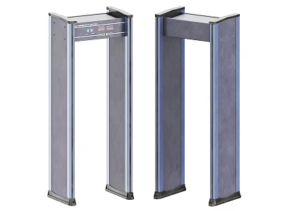 Industrial Security Gate Metal Detector Frame With Dual Stand Design For Public Safety Check 3d model