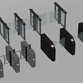 Public Facilities Various Turnstile Types For Access Control With Metal Construction Sensors Displays