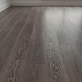 Dark Oak Wood Flooring with Natural Grain Patterns for Living Room