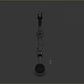 Detailed Weapon 3D Model Showing Exploded View With Disassembled Parts