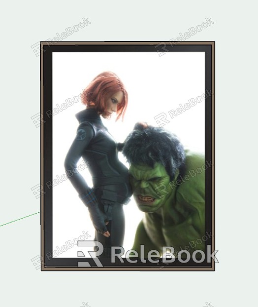 Modern Photo Frame spoof Black Widow Hulk Hanging Picture Photo Frame TV model