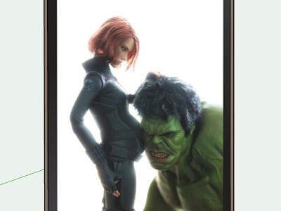 Modern Photo Frame spoof Black Widow Hulk Hanging Picture Photo Frame TV model