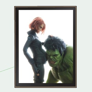 Modern Photo Frame spoof Black Widow Hulk Hanging Picture Photo Frame TV 3d model