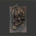 Bronze Kylin Statue Decorative Furniture Piece With Intricate Carvings And Base