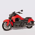 Stylish Red and Black Cruiser Motorcycle with Sleek Design Black Seats and Alloy Wheels
