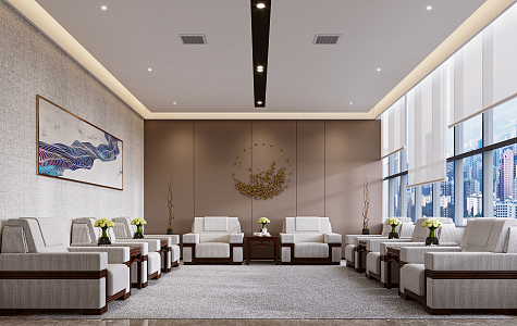 Modern Reception Room 3d model