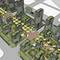Modern High Rise Residential Buildings With Contemporary Architectural Design And Glass Facades