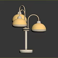 Modern Triple Light Fixture Set With Metal Stand Yellow Shades And Circular Base