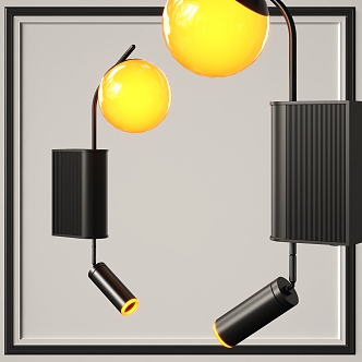 Modern creative wall lamp 3d model