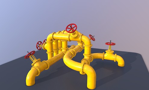 Industrial LOFT Pipe Large 3d model