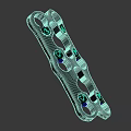 Orthopedic Bone Plate with Multiple Holes and Golden Screws for Fracture Fixation in Surgery