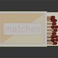 Open Matchbox With Red Wooden Matches And White Brown Labeled Exterior