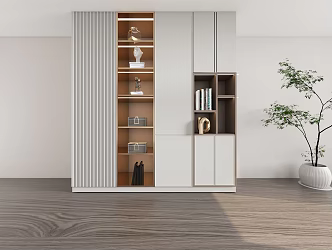Modern Bookcase Decorative Cabinet 3d model