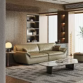 Light Luxury Genuine Leather Double Seater Sofa For Modern Elegant Living Room Interior Decoration