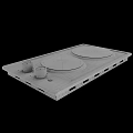 Modern Stainless Steel Electric Cooktop With Two Burners And Knob Controls