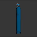 Blue High Pressure Gas Cylinder as Commercial Equipment with Top Valve and Fittings