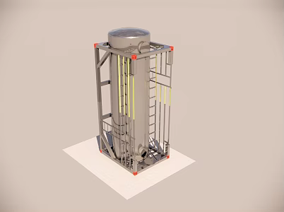 Storage Tank Container Industrial Storage Container 3d model