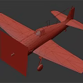 Modern Fighter World War II Aircraft Carrier-based Fighter 3d model