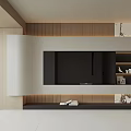 Modern TV background wall 3d model