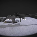 Tactical Rifle With Magazines And Bullets 3d model