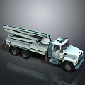 Heavy Duty White Utility Truck With Retractable Boom For Engineering Operations