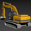 Heavy Duty Yellow Construction Utility Vehicle With Tracked Undercarriage And Front Loader Bucket For Engineering Work
