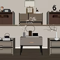New Chinese Style Bedside Table Ornaments Table Lamp 3d model