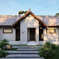 New Chinese style public toilet SU model 3d model