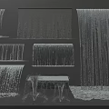 Different Water Feature Fountains With Waterfall Designs Water Curtains And Flowing Stream Effects