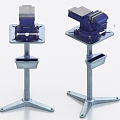 bench vise vise vise vise vise industrial equipment 3d model