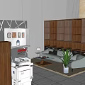 Modern Car Showroom With Various Colored Cars And Curved Display Areas