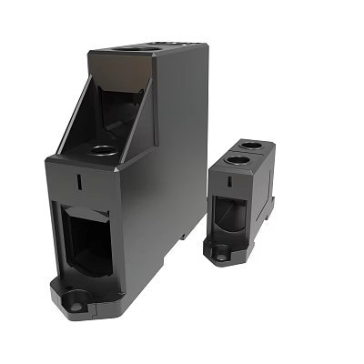 Black Plastic Electronic Device Housings With Multiple Holes And Slots 3d model