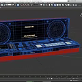 Synthesizer Tuner Sony Synthesizer Mixer Electronic Organ Reverberator Controller Music Synthesis Equipment Low Face Number Low Mode Simple Mode Video Level 3d model
