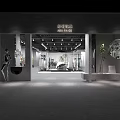 Modern Clothing Store Interior Design With Mannequins Displayed Clothes And Plants