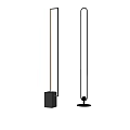 Modern Floor Lamp With Sleek Vertical LED Light And Minimalist Black Base