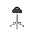 Height Adjustable Bar Stool With Padded Seat Metal Frame And Round Base 3d model