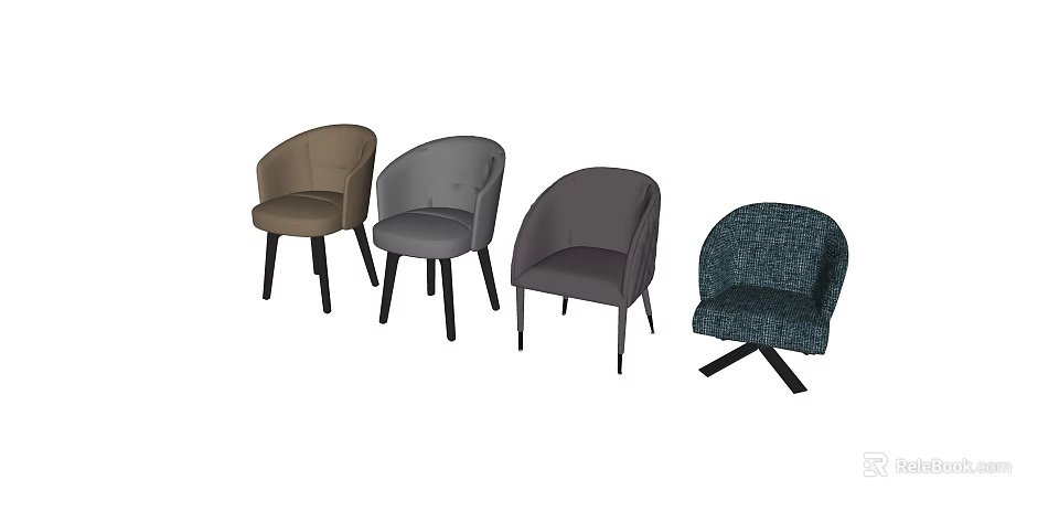 Modern Single Sofa Collection With Multiple Colors Fabric Upholstery And Stylish Design 3d model