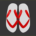Casual Summer Flip Flops With White Soles And Red Straps For Comfortable Wear