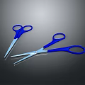 Blue Handle Household Scissors Two Sizes For Daily Cutting Tasks