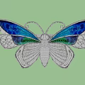 Butterfly Shaped Silver Jewelry With Colorful Blue Green Enamel Wings Design