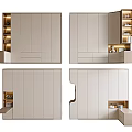Modern Light Toned Wardrobe Design With Multiple Doors Drawers Open Shelves And Integrated Lighting
