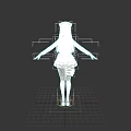Game Movie Character In Academy Style Uniform With Pleated Skirt And Knee High Socks