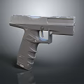 Modern Gray Tactical Pistol 3D Model With Ergonomic Grip And Sleek Design 3d model
