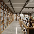 Modern Library Bookstore Library 3d model